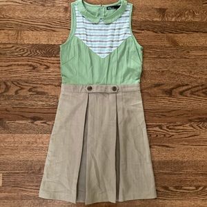 RARE Dear Creatures Modcloth green striped dress New Girl